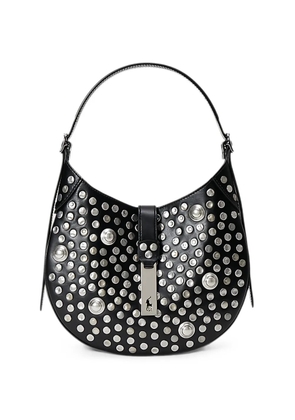 Polo Ralph Lauren small Polo ID studded leather shoulder bag - Black