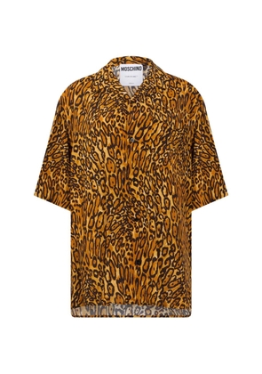 Moschino leopard-print short-sleeve shirt - Brown