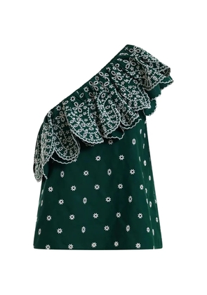 Essentiel Antwerp embroidered ruffled blouse - Green