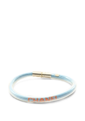CHANEL Pre-Owned 1986-1988 logo tube bracelet - Blue