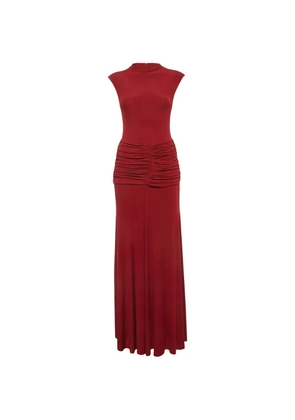 CHATS BY C.DAM ruched maxi dress - Red