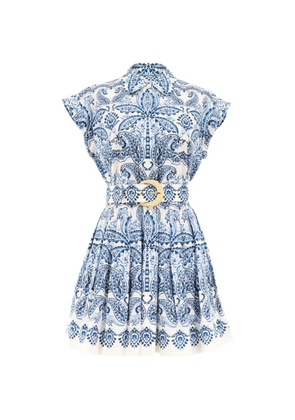 Cara Cara Octavia paisley-print belted mini dress - White