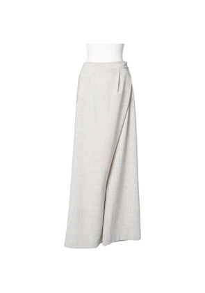 Muller Of Yoshiokubo wrap-front wool trousers - Neutrals
