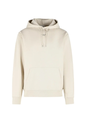 Drôle De Monsieur drawstring slogan-print hoodie - Neutrals