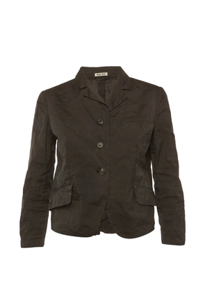 Miu Miu Pre-Owned metallic-finish shirt - Black