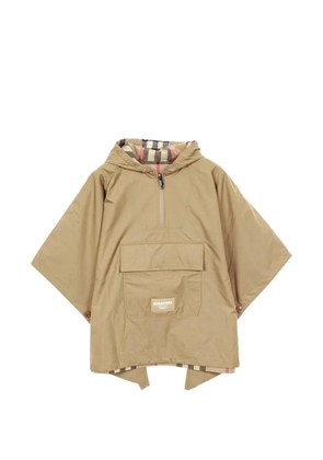 Burberry Pre-Owned 2020s hooded check cape - Neutrals