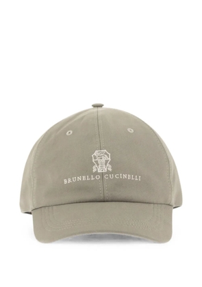 Brunello Cucinelli embroidered logo baseball cap - Grey