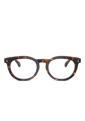 Moncler Eyewear acetate round-frame glasses - Brown