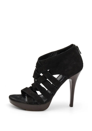 Stuart Weitzman Stuart Weitzman Black Suede Cross Strap Sandals Size 38.5