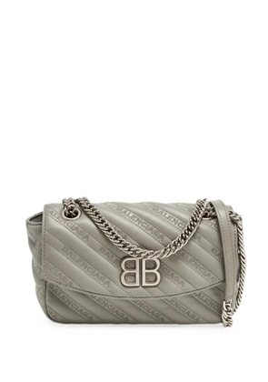 Balenciaga Pre-Owned logo-embossed shoulder bag - Grey