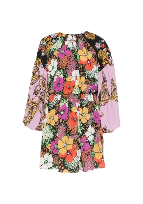 Versace Jeans Couture floral-print mini dress - Black