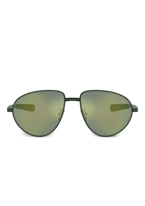 Moncler Eyewear Vizla metal oval-frame sunglasses - Green