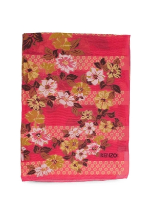 Kenzo Pre-Owned geometric floral-print scarf - Pink