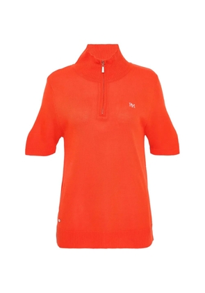 Rally Movement half-zip short-sleeve polo top - Red