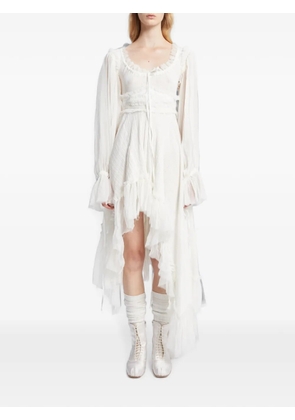 Ann Demeulemeester Giti ruffled asymmetric dress - White