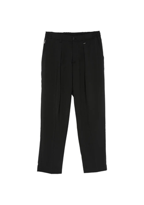 YES LONDON pleated elasticated-waistband trousers - Black