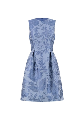 Lela Rose Betsy floral fil coupé mini dress - Blue