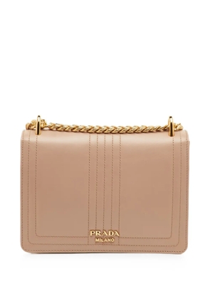 Prada Pre-Owned Lock Flap leather shoulder bag - Neutrals