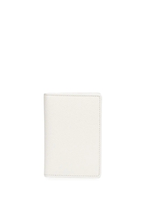 Maison Margiela four-stitch leather card holder - White