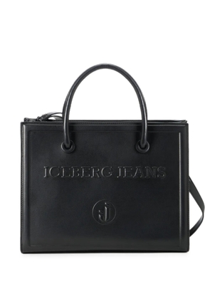 Iceberg logo-embossed tote bag - Black