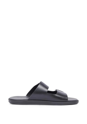 Doucal's touch-strap leather sandals - Black