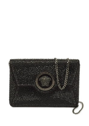 Versace Pre-Owned La Medusa crystal-embellished clutch bag - Black