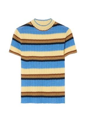 Guest In Residence Palazzo striped ribbed T-shirt - Blue
