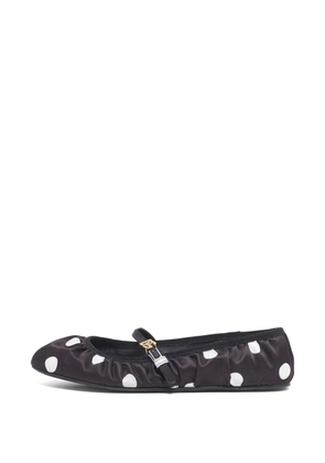 Dolce & Gabbana Pre-Owned DG buckle dot-print ballet flats - Black