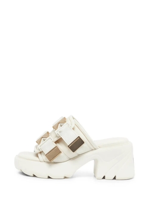 Bottega Veneta Pre-Owned Flash Bomber platform sandals - White
