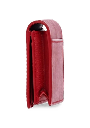 Montblanc logo-plaque flap card holder - Red
