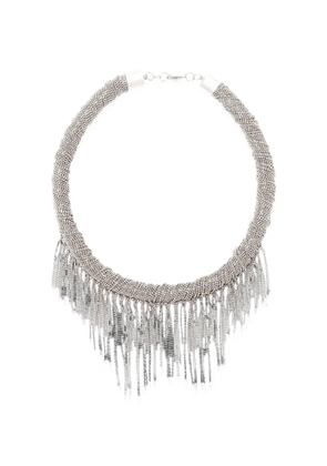 Fabiana Filippi Filo beaded fringe-detail necklace - Silver