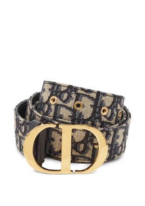 Christian Dior Pre-Owned 2020 30 Montaigne oblique canvas belt - Blue