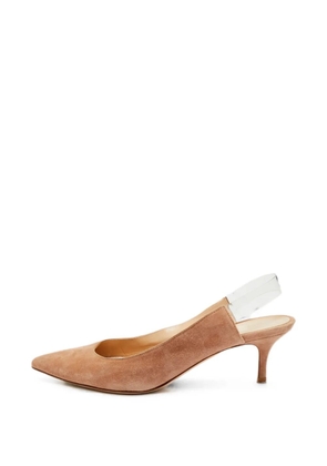 Gianvito Rossi pointed-toe slingback-strap pumps - Neutrals