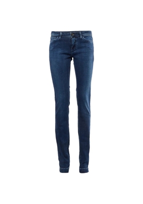 Dolce & Gabbana Pre-Owned logo-plaque slim-fit jeans - Blue