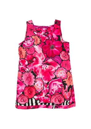 Roberto Cavalli Vintage 2000s floral-print silk dress - Pink