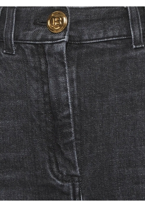 Balmain Pre-Owned faded-wash skinny jeans - Black
