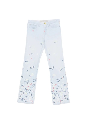 Versace Pre-Owned 2000s floral-print trousers - Blue