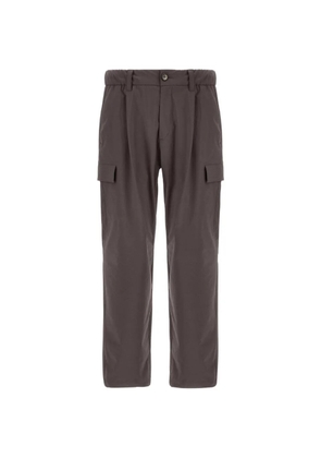 Herno melange-effect pleated trousers - Brown