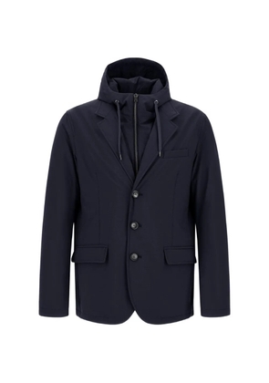 Herno hooded-bib jacket - Blue