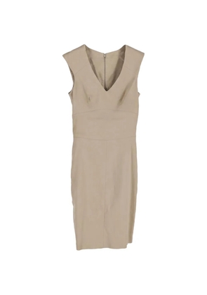 JOSEPH V-neck linen midi dress - Neutrals