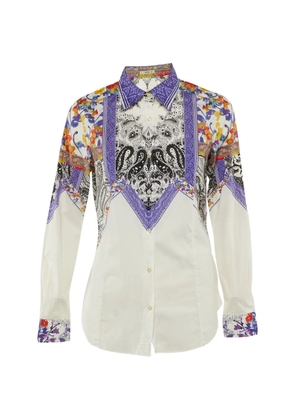 Etro Pre-Owned paisley-print button-front shirt - White