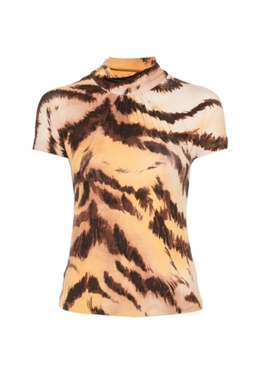 Roberto Cavalli Vintage 2000s tiger-print T-shirt - Neutrals