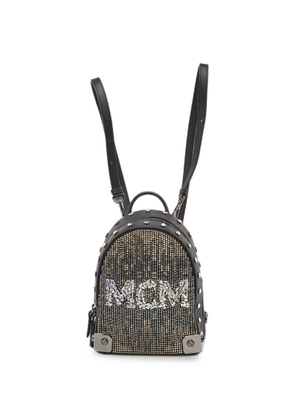 MCM Pre-Owned mini Stark Bebe Boo crystal-embellished backpack - Black
