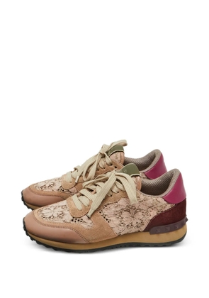 Valentino Garavani Pre-Owned Rockrunner lace-up sneakers - Neutrals