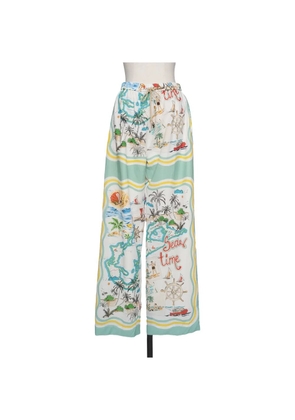 Muller Of Yoshiokubo Palma graphic-print palazzo pants - Blue