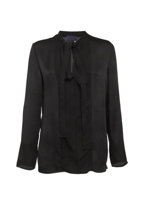 Lanvin Pre-Owned crinkled pussy-bow blouse - Black