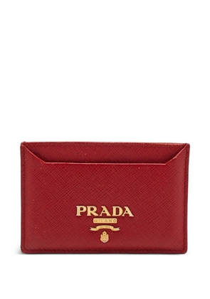Prada Pre-Owned Saffiano Lux logo card case - Red