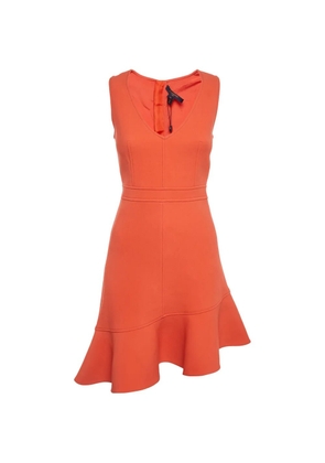 Louis Vuitton Pre-Owned sleeveless ruffled mini dress - Orange