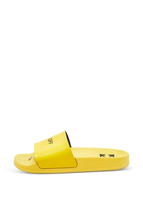 Off-White Pre-Owned logo-print flat sandals - Yellow