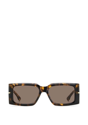 Victoria Beckham Eyewear tortoiseshell-effect rectangle-frame sunglasses - Brown